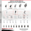 Service Caster 2 Inch Thermoplastic Rubber Wheel 1-3/8 Grip Ring Stem Caster SCC, 5PK SCC-GR05S210-TPRS-716138-5